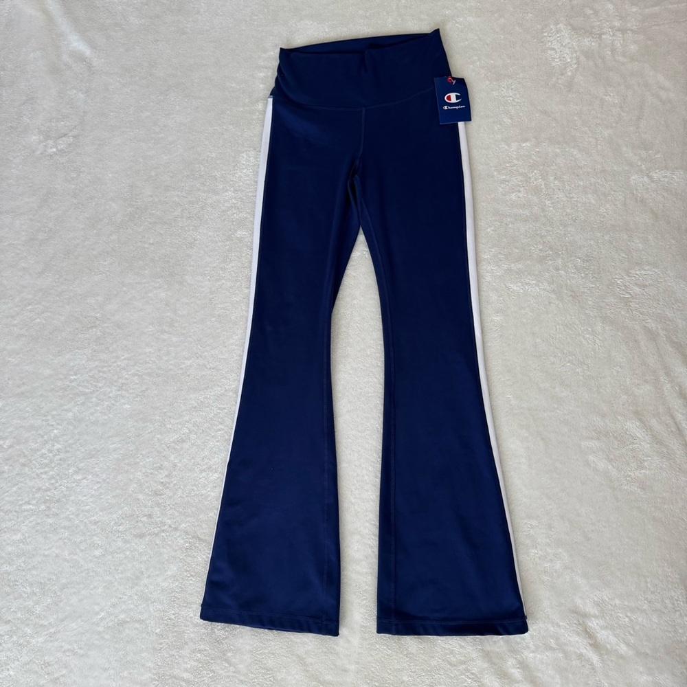 Champion Soft Touch Track Flare Pants Blown Glass Blue Size Small NWT - Picture 4 of 7